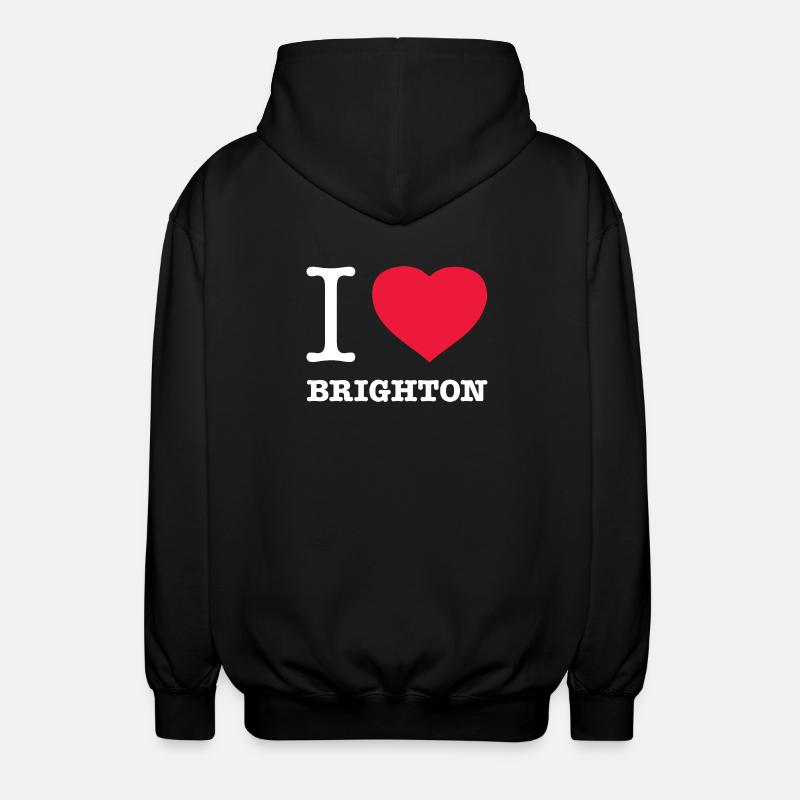 I LOVE BRIGHTON - Unisex Hooded Jacket - black