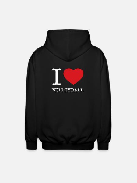 J’ADORE LE VOLLEY-BALL - Veste à capuche unisexe - noir