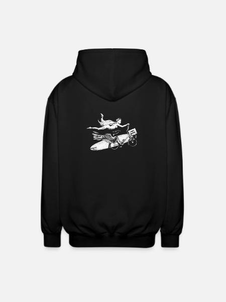 Flying Bike - Blanc - Veste à capuche unisexe - noir