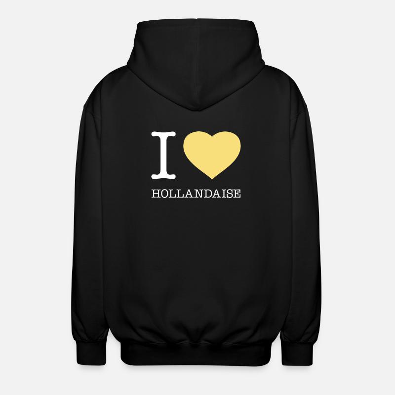 I LOVE HOLLANDAISE - Unisex Kapuzenjacke - Schwarz