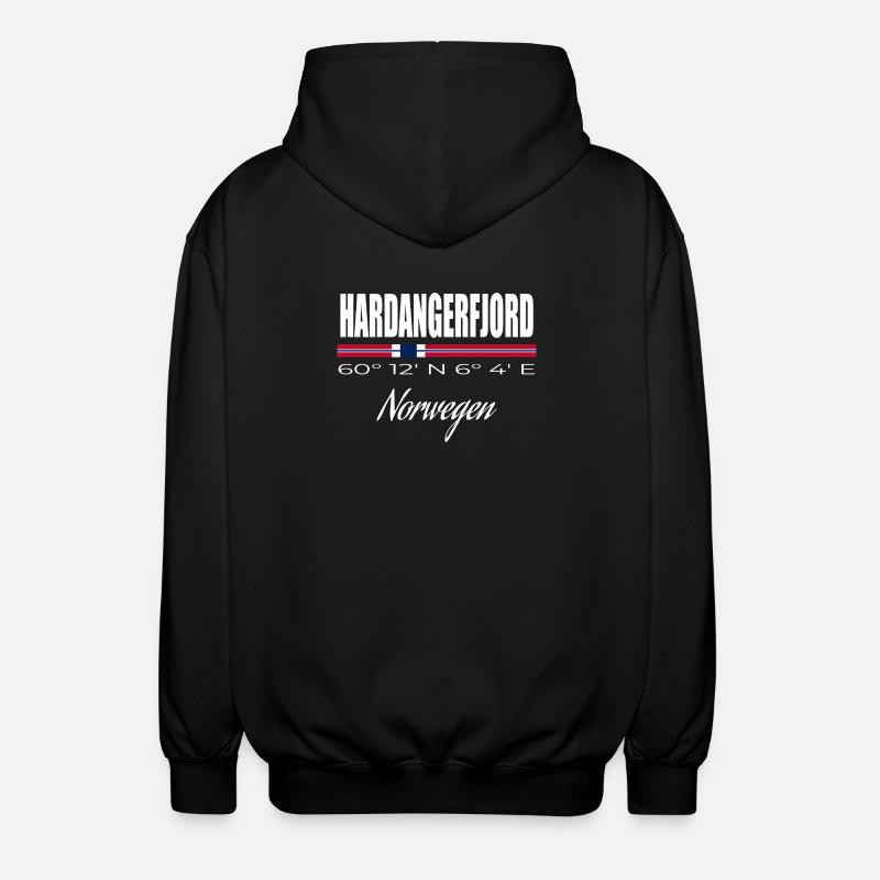 Hardangerfjord - Unisex Kapuzenjacke - Schwarz