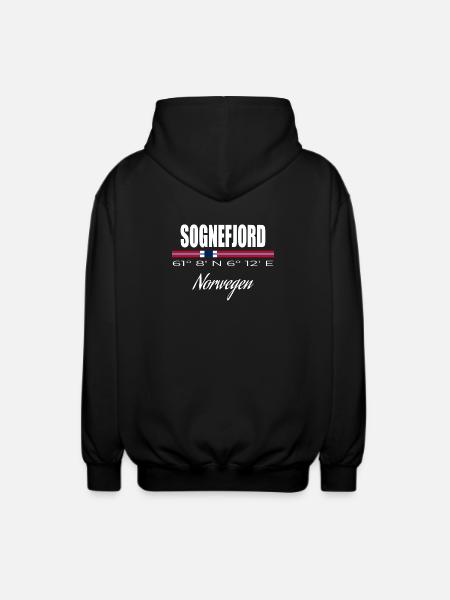 Sognefjord - Unisex Kapuzenjacke - Schwarz