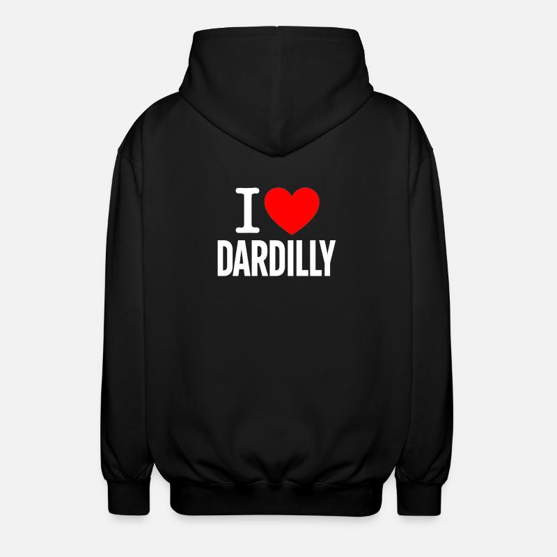 ICH LIEBE DARDILLY - Unisex Kapuzenjacke - Schwarz