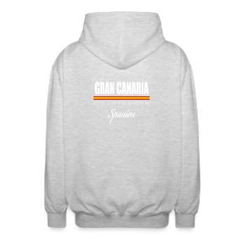 Gran Canaria - Veste à capuche unisexe - gris clair chiné - Dos - AI Model Male 185 light (185cm)