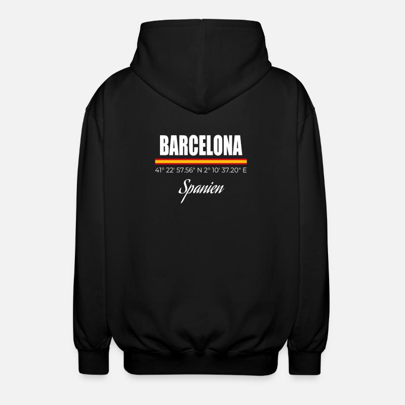 Barcelona - Unisex Kapuzenjacke - Schwarz