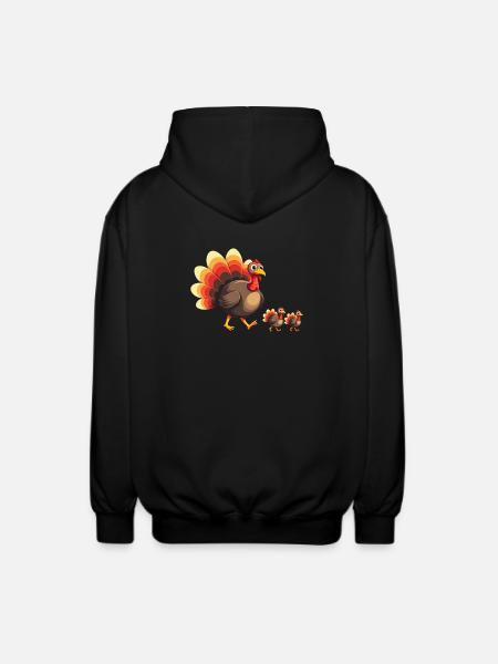 Bébé dinde de Thanksgiving - Veste à capuche unisexe - noir