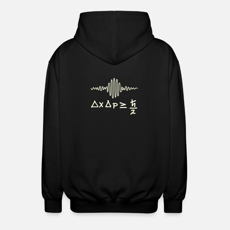 Quantenwellen und Unsicherheit - Unisex Kapuzenjacke - Schwarz