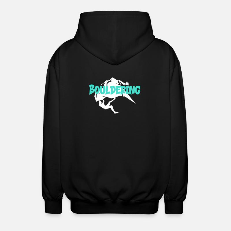 Boulder Bouldern Bouldering - Unisex Hooded Jacket - black