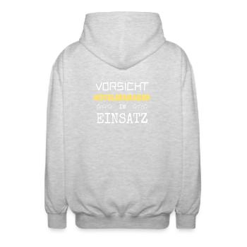 Berufung Hotelmanager - Unisex Kapuzenjacke - Hellgrau meliert - Hinten - AI Model Male 185 light (185cm)