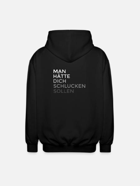 You should have been swallowed - Unisex Hooded Jacket - black
