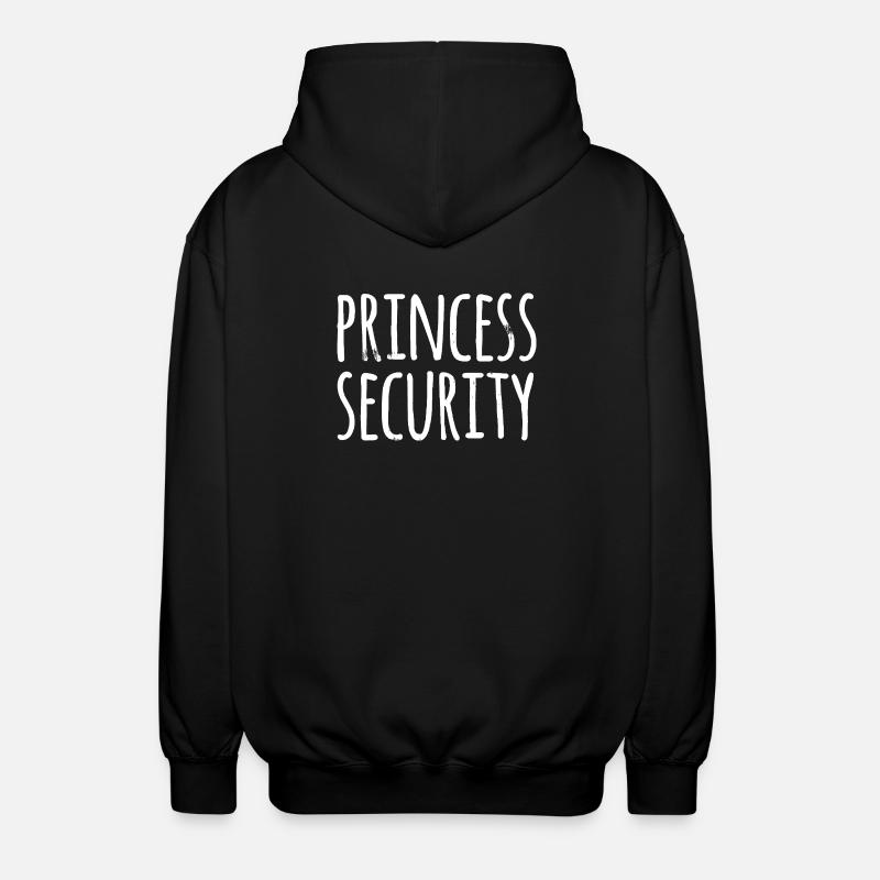 Princess Security Typografie - Unisex Kapuzenjacke - Schwarz