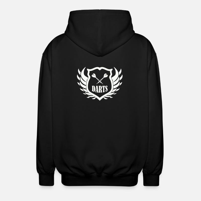 darts_shield - Unisex Kapuzenjacke - Schwarz