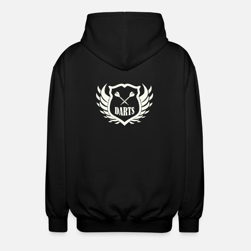 darts_shield - Unisex Kapuzenjacke - Schwarz