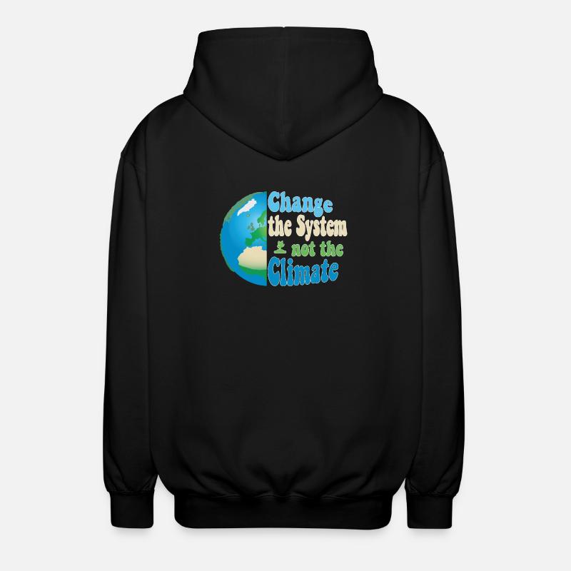 Changer le système, pas le climat - Veste à capuche unisexe - noir