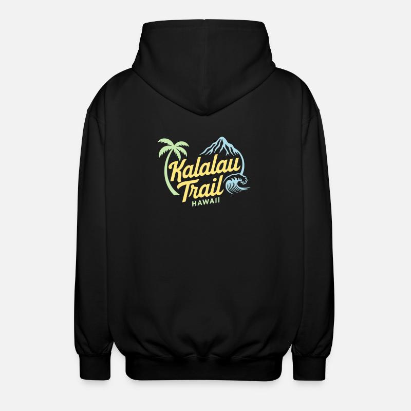 Logo du sentier Kalalau Hawaï Design - Veste à capuche unisexe - noir