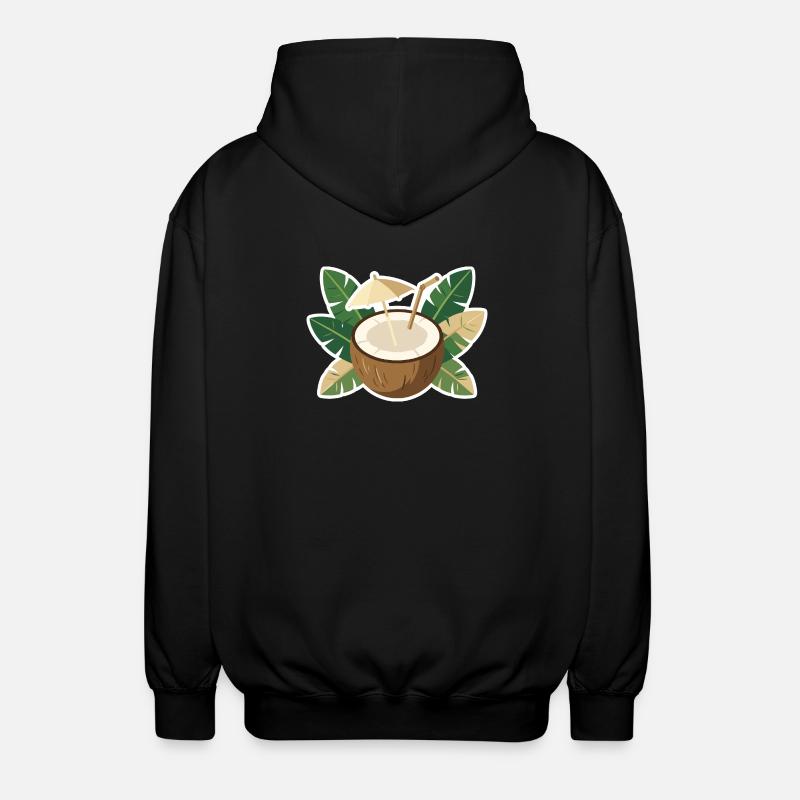 Coconut Island Cooler - Unisex Hooded Jacket - black
