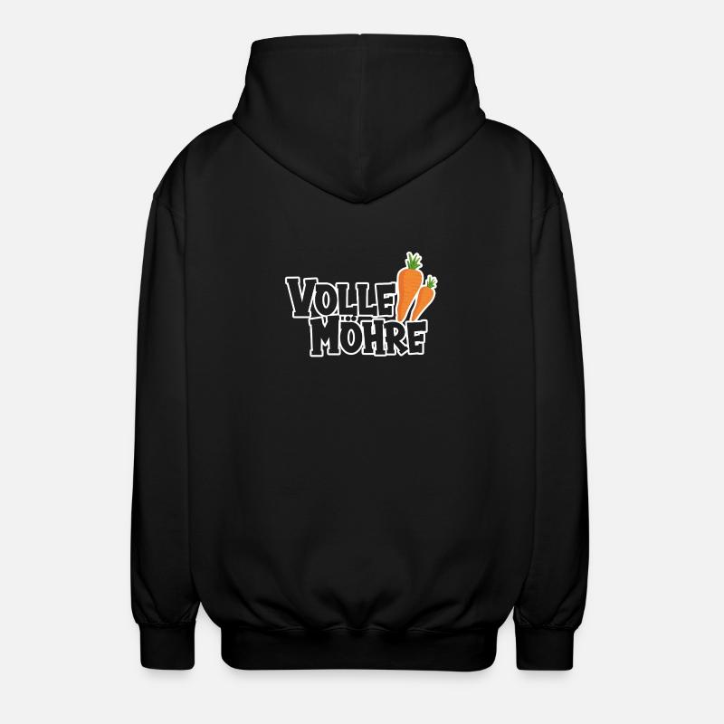 Carotte pleine - Veste à capuche unisexe - noir