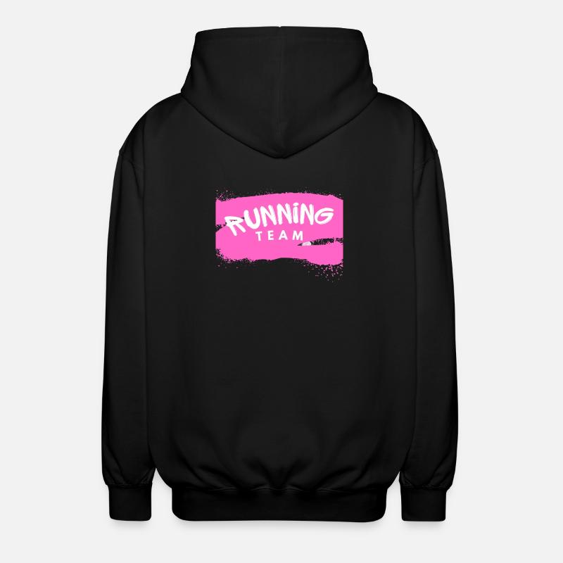 Running Team - Unisex Hooded Jacket - black