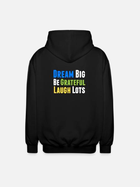 Positive Thinking Inspirational Motivational - Unisex Hooded Jacket - black