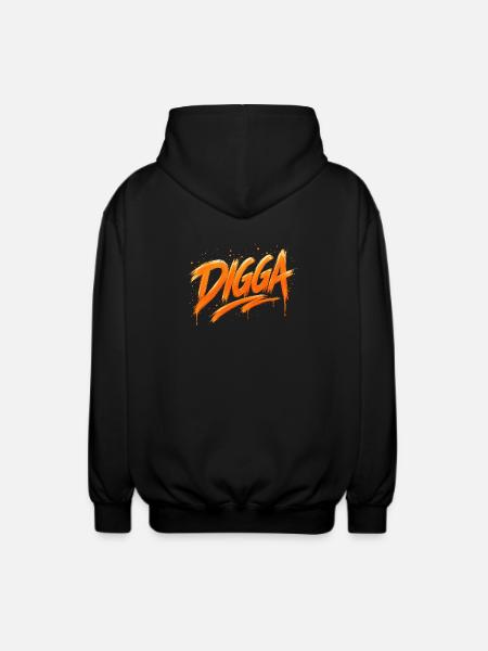 DIGGA – Urban Graffiti Statement - Unisex Kapuzenjacke - Schwarz