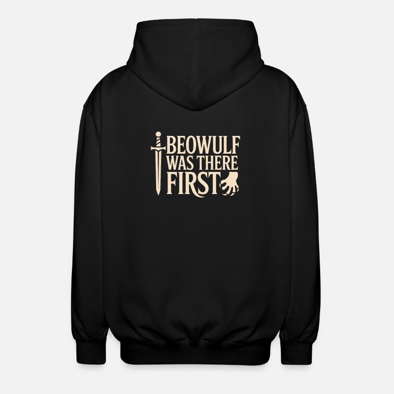 Altes Englisches Runenalphabet - Unisex Kapuzenjacke - Schwarz