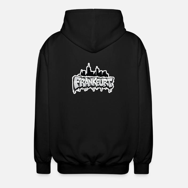 Frankfurt Skyline Graffiti - Unisex Kapuzenjacke - Schwarz