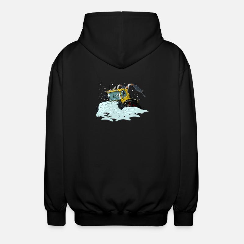 pelle à neige jaune - Veste à capuche unisexe - noir