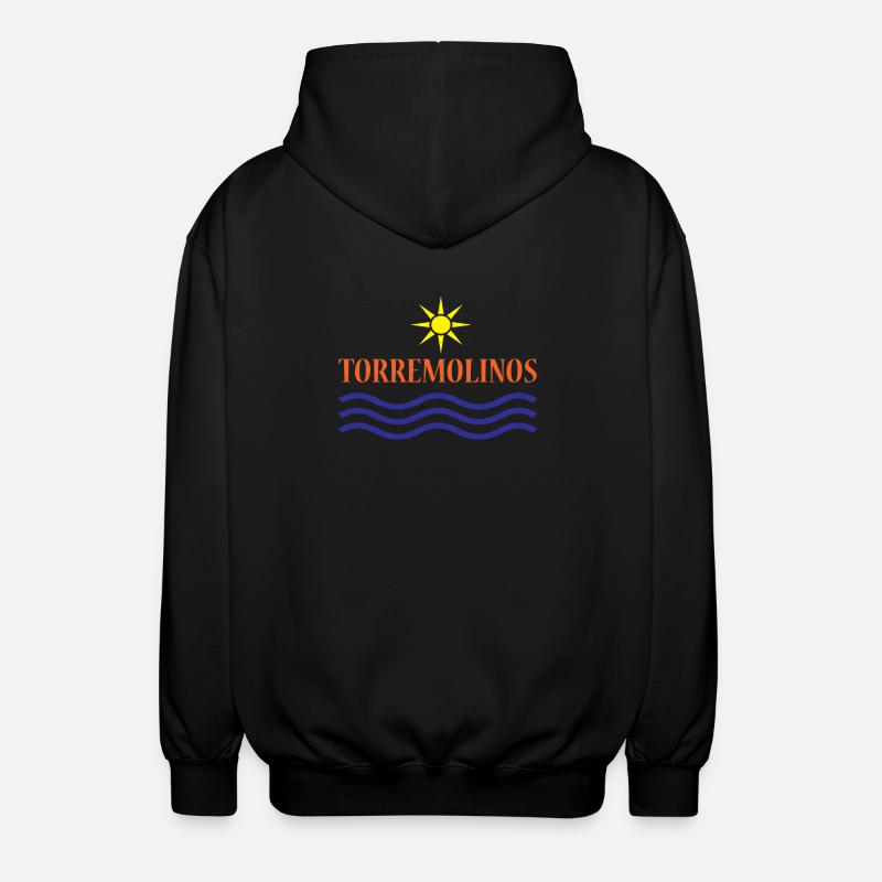 TORREMOLINOS-Eau du Soleil+Texte - Veste à capuche unisexe - noir