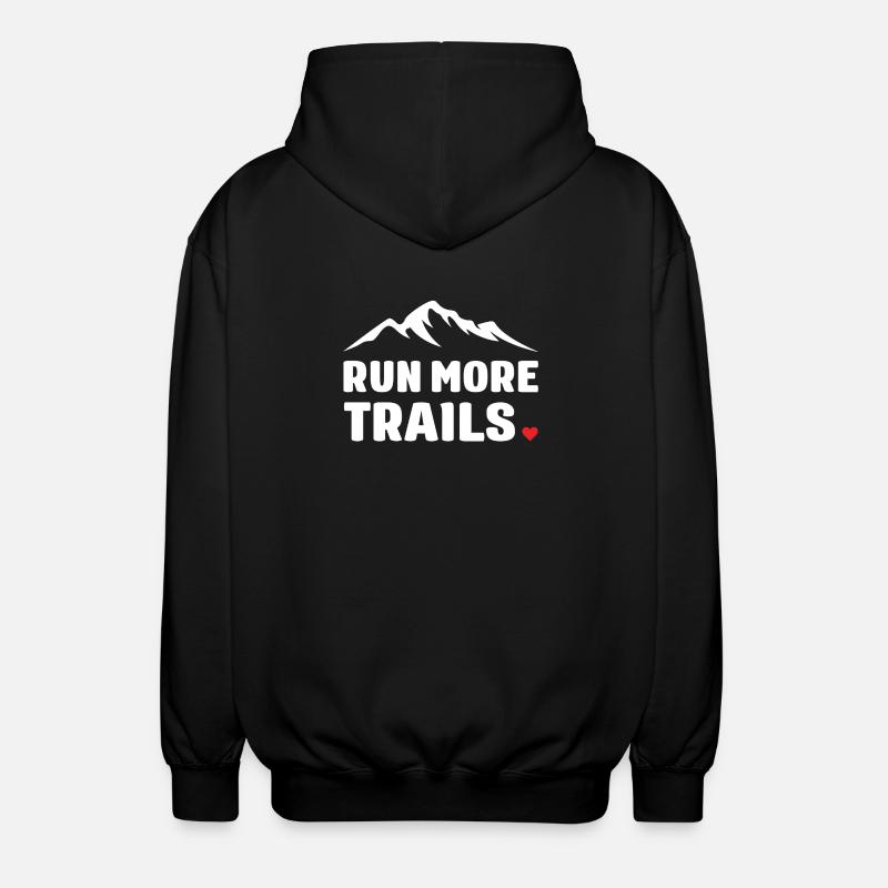 Courez plus de sentiers - Veste à capuche unisexe - noir