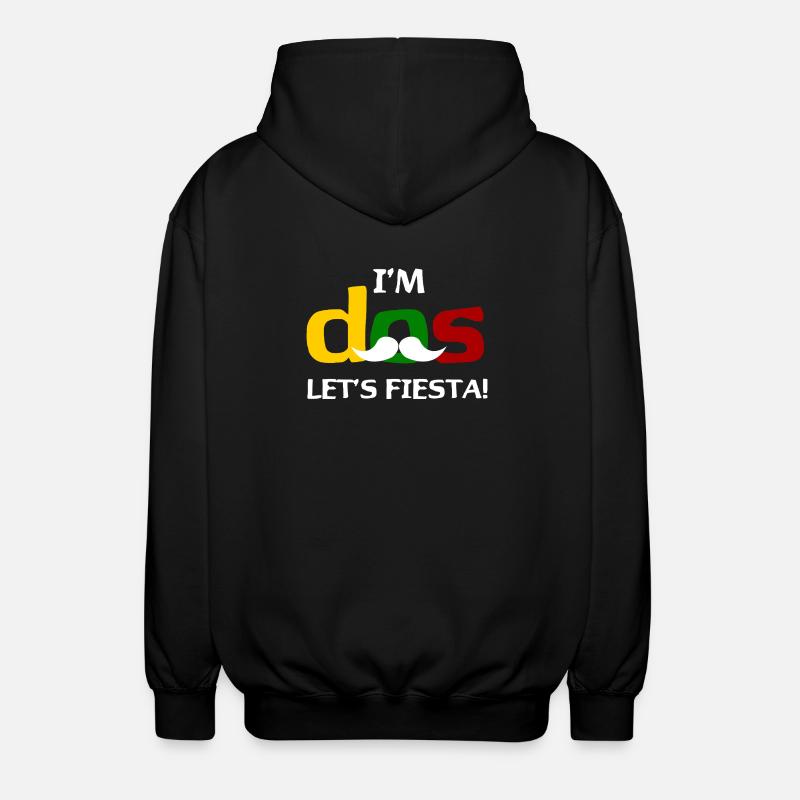 Je suis Dos Let’s Fiesta - Veste à capuche unisexe - noir