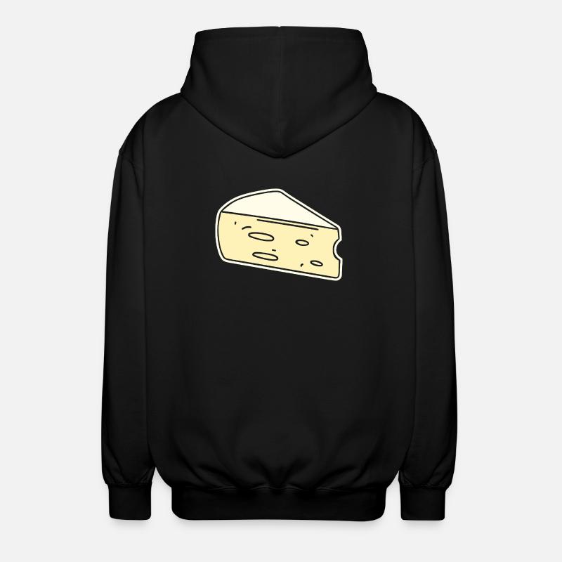 Humor Brie-Käse - Unisex Kapuzenjacke - Schwarz