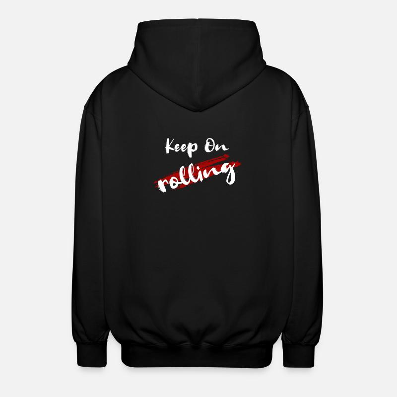 keep on - Unisex Hooded Jacket - black