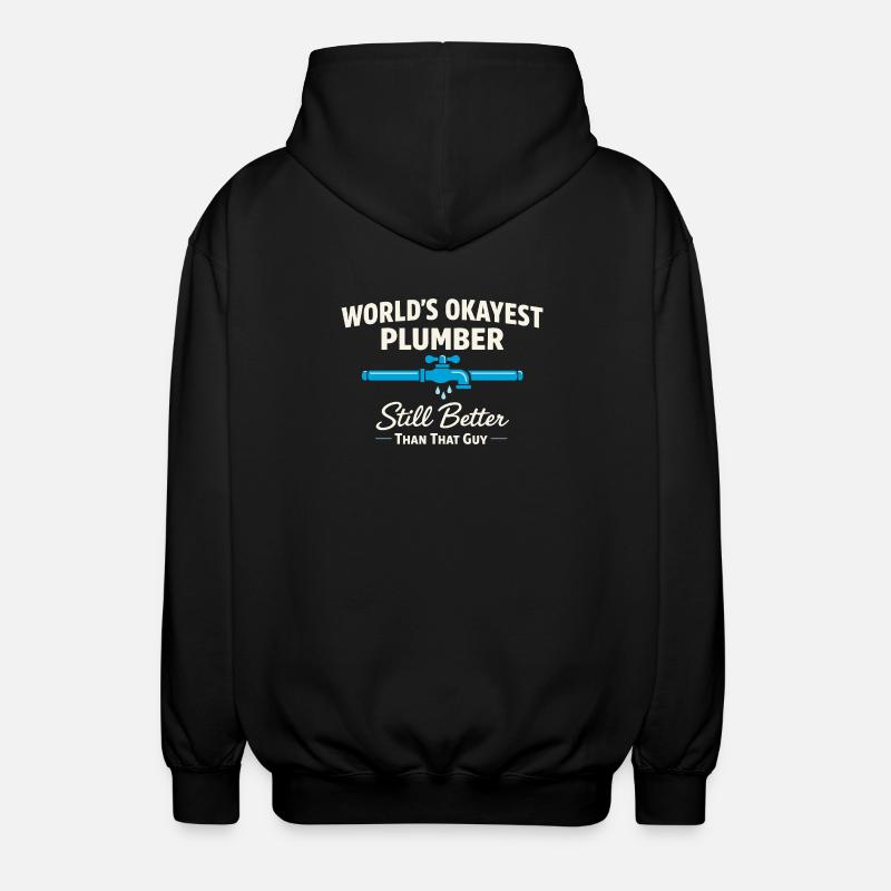 Pfeifenflüsterer, Klempnerhandwerk, Humor-geschenk - Unisex Kapuzenjacke - Schwarz