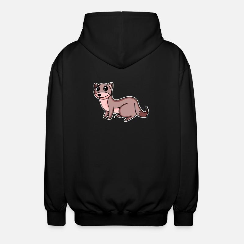 Wiesel Motiv - Unisex Kapuzenjacke - Schwarz