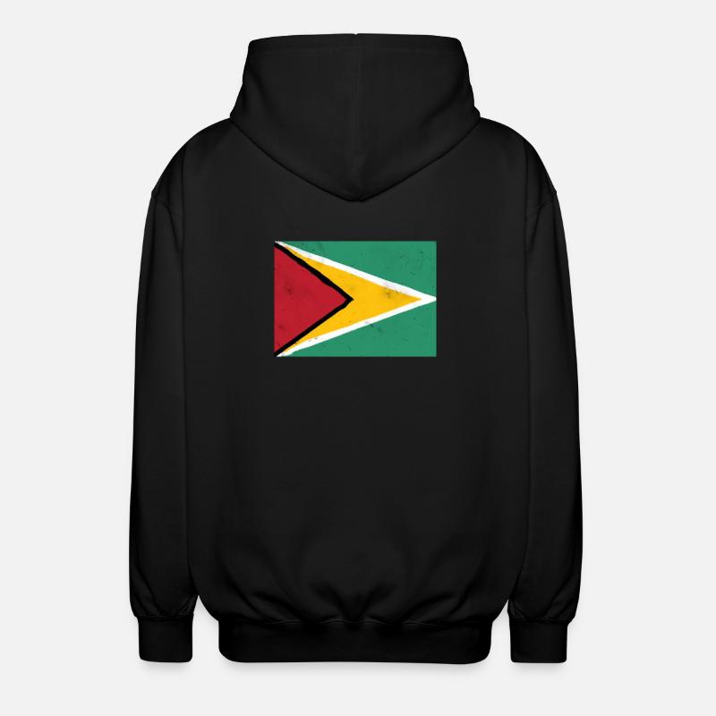 Drapeau du Guyana – Énergie dynamique - Veste à capuche unisexe - noir