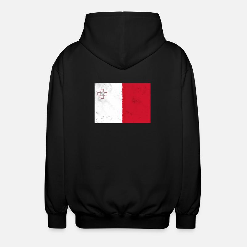 Drapeau de Malte - Veste à capuche unisexe - noir