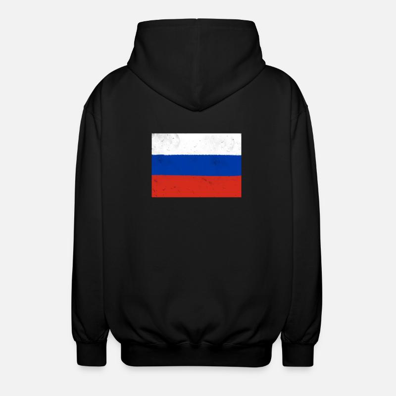 Drapeau de la Russie - Veste à capuche unisexe - noir