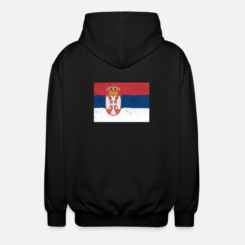 Drapeau de la Serbie - Veste à capuche unisexe - noir