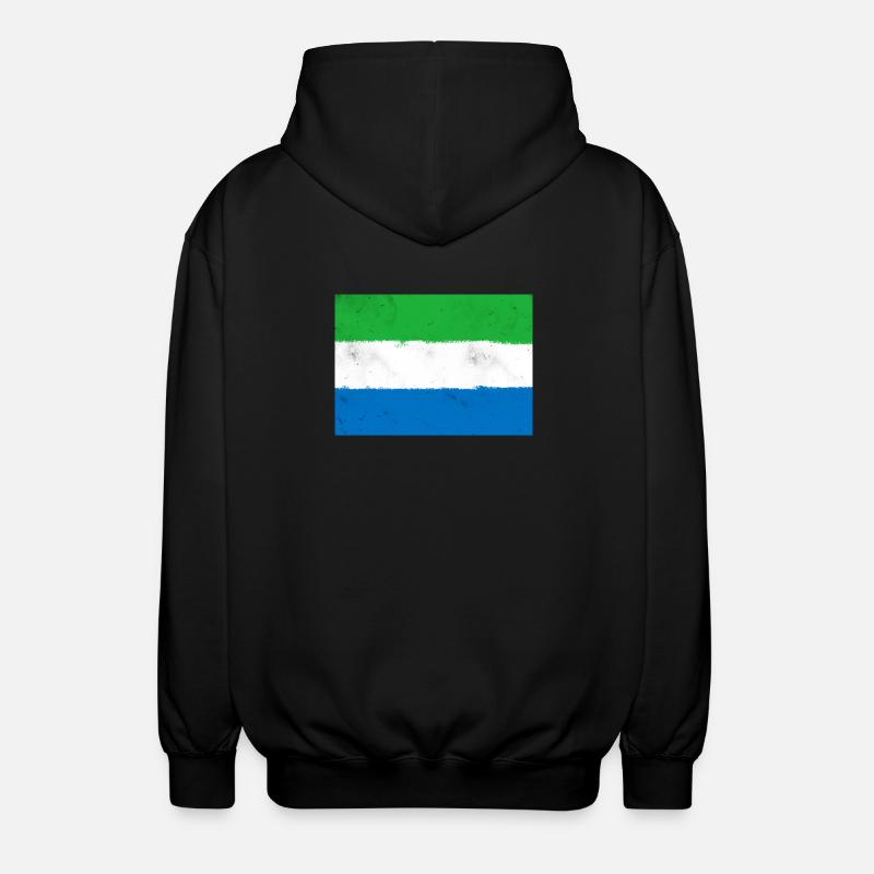 Drapeau de la Sierra Leone - Veste à capuche unisexe - noir