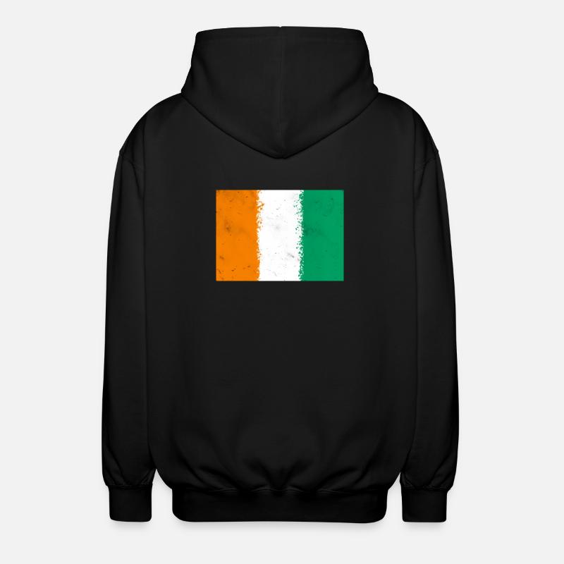 Drapeau de la Côte d’Ivoire - Veste à capuche unisexe - noir
