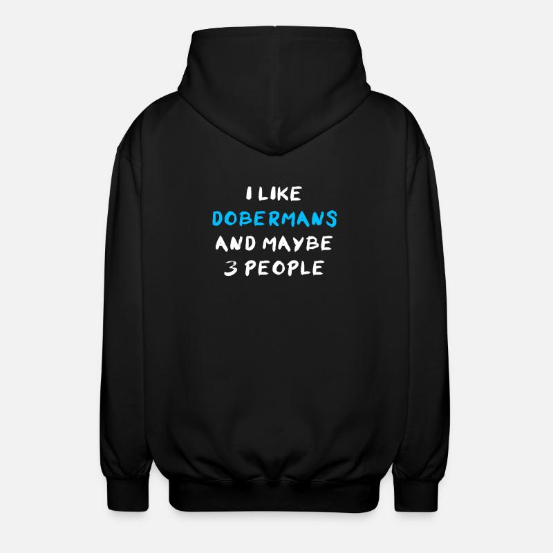 Doberman Dobermann - Unisex Kapuzenjacke - Schwarz