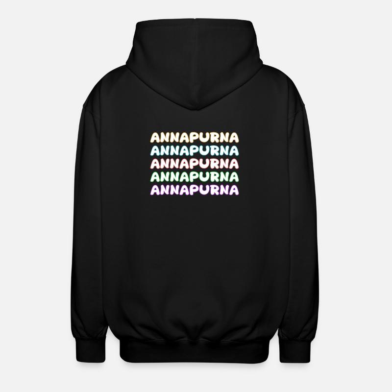 Klettern Annapurna - Unisex Kapuzenjacke - Schwarz