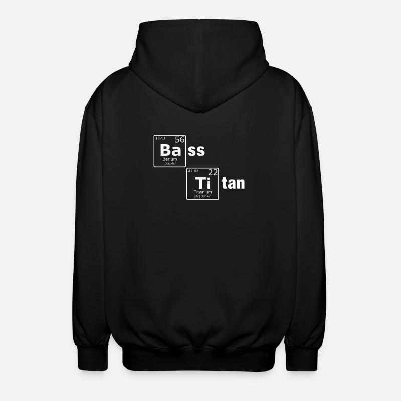 Bass Titan Periodensystem Elemente Nerd - Unisex Kapuzenjacke - Schwarz