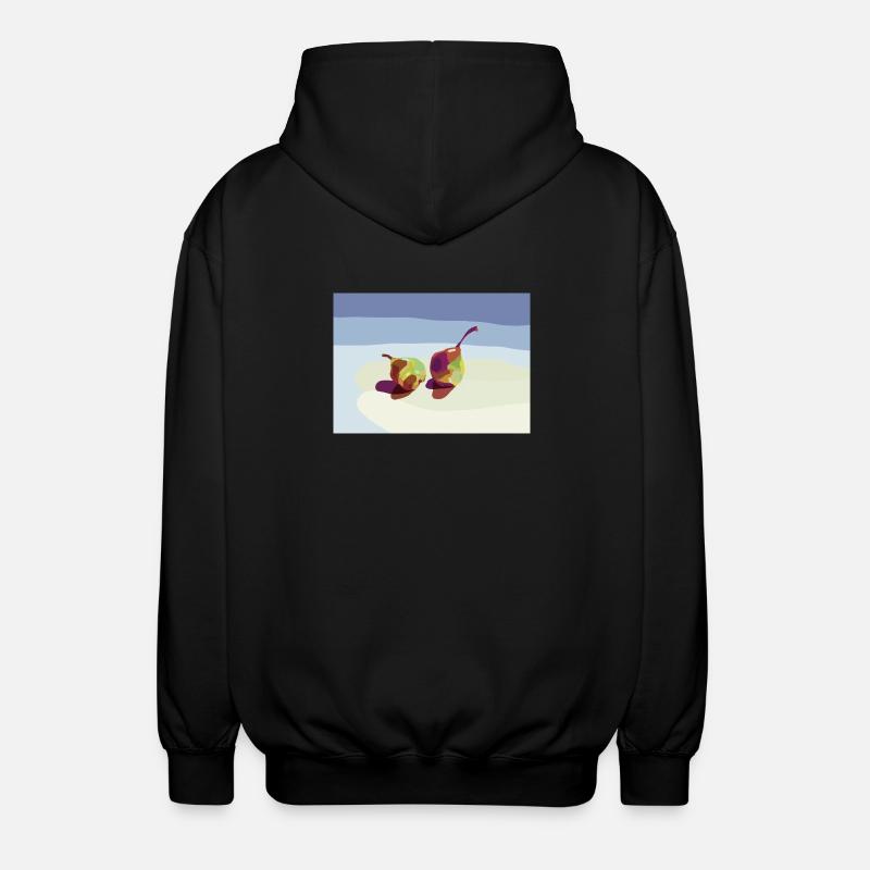 Abstract pears on the beach - Unisex Hooded Jacket - black