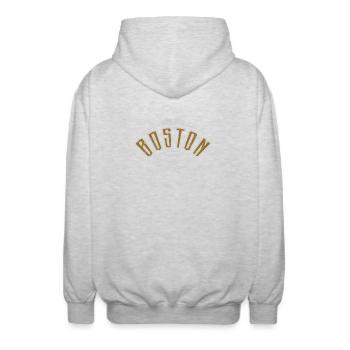Boston Massachusetts - Unisex Kapuzenjacke - Hellgrau meliert - Hinten - AI Model Male 185 light (185cm)