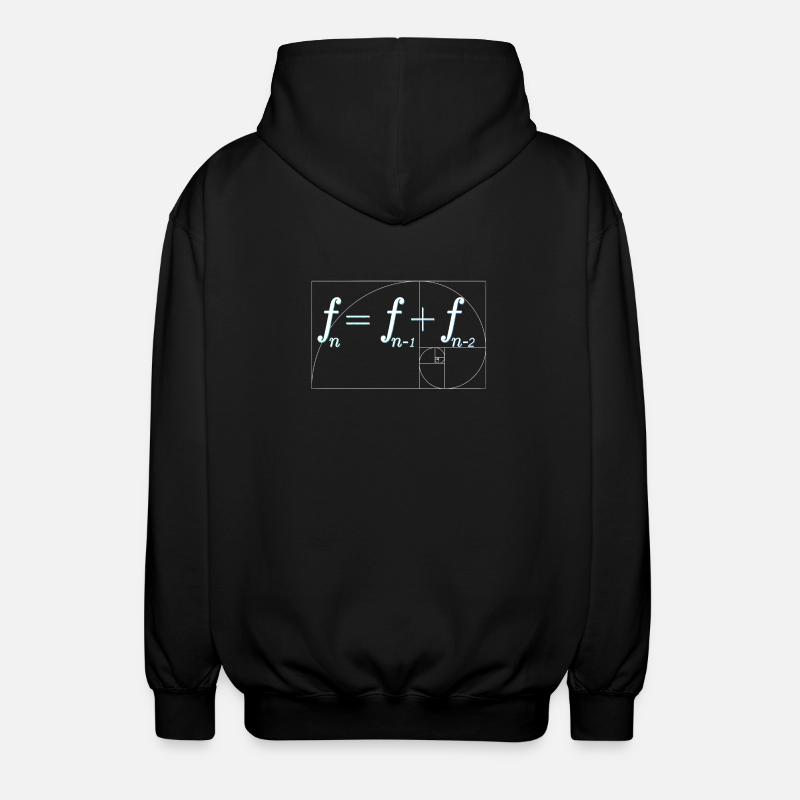 Fibonacci-Folge - Unisex Kapuzenjacke - Schwarz