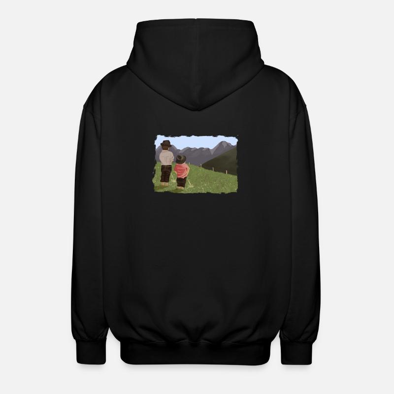 Biesler mit Aussicht - Unisex Kapuzenjacke - Schwarz