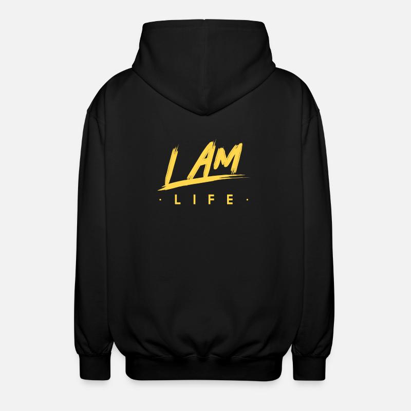 I am life zen motivation - Veste à capuche unisexe - noir