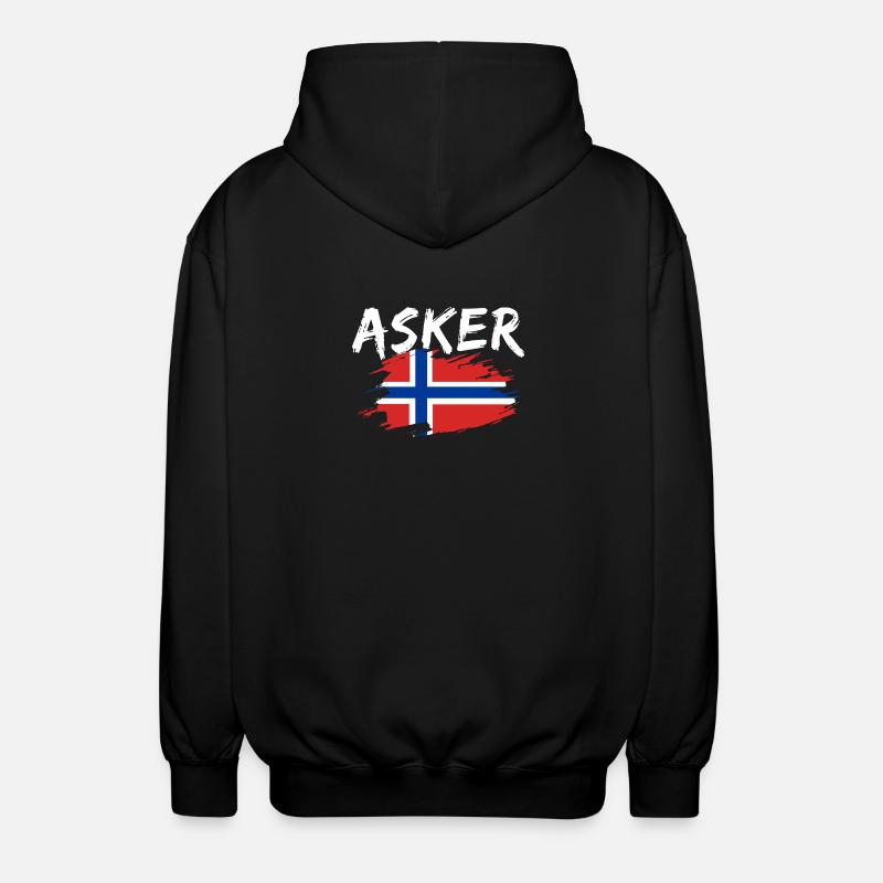 Asker, Norvège - Veste à capuche unisexe - noir