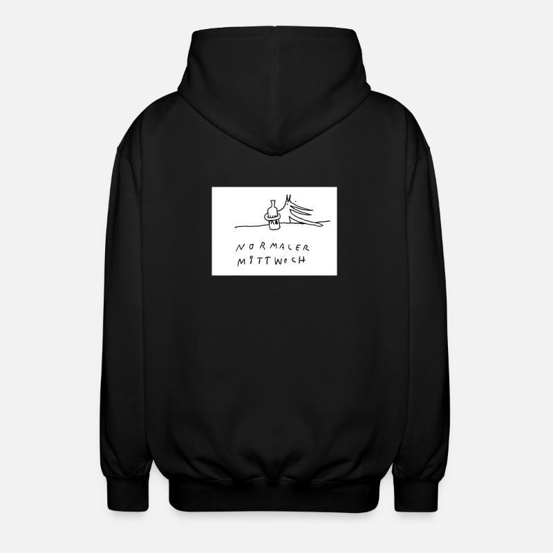 normaler_Mittwoch - Veste à capuche unisexe - noir